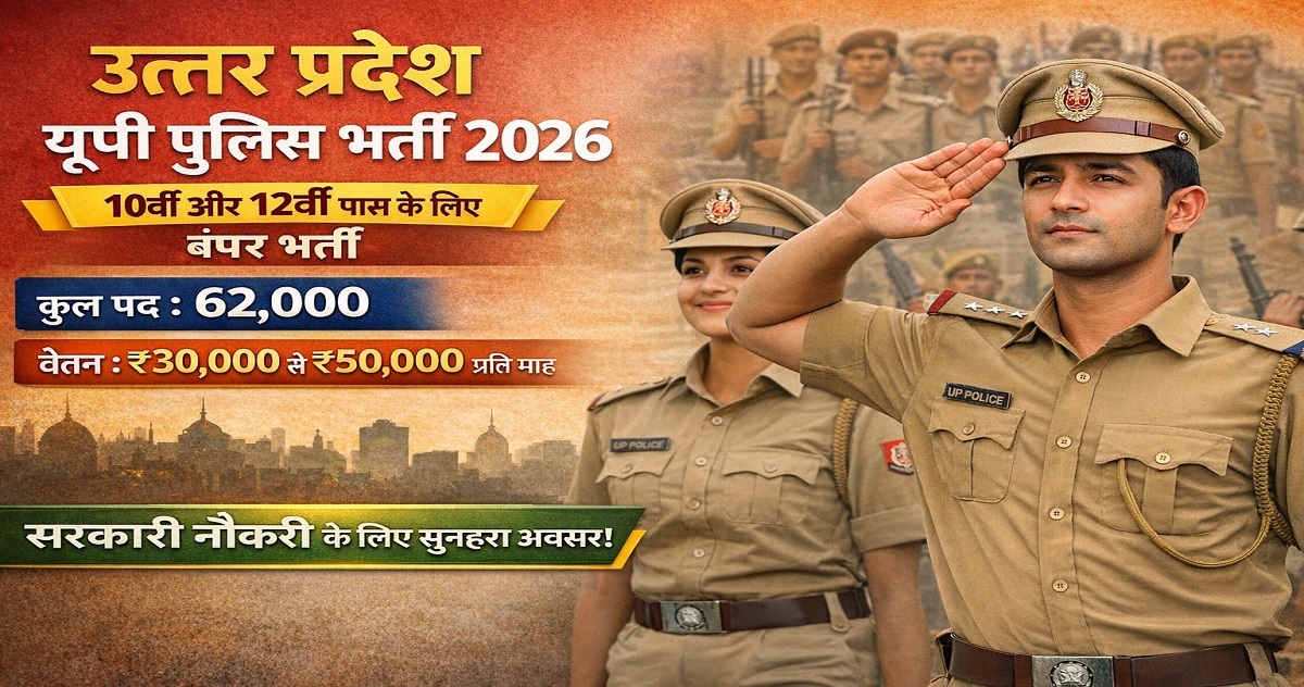 UP Police Recruitment 2026: Big Opportunity for 10th & 12th Pass Candidates
