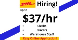 DHL Hiring 37/hr