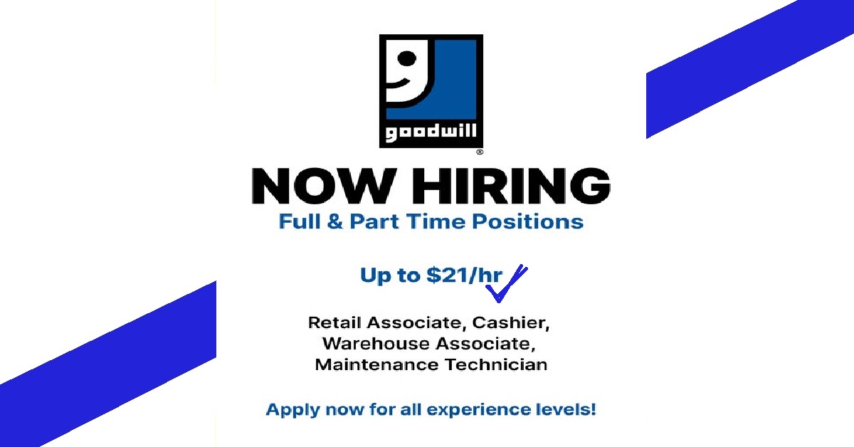 Goodwill Hiring 2026 – Cashier, Retail & Warehouse Jobs in USA